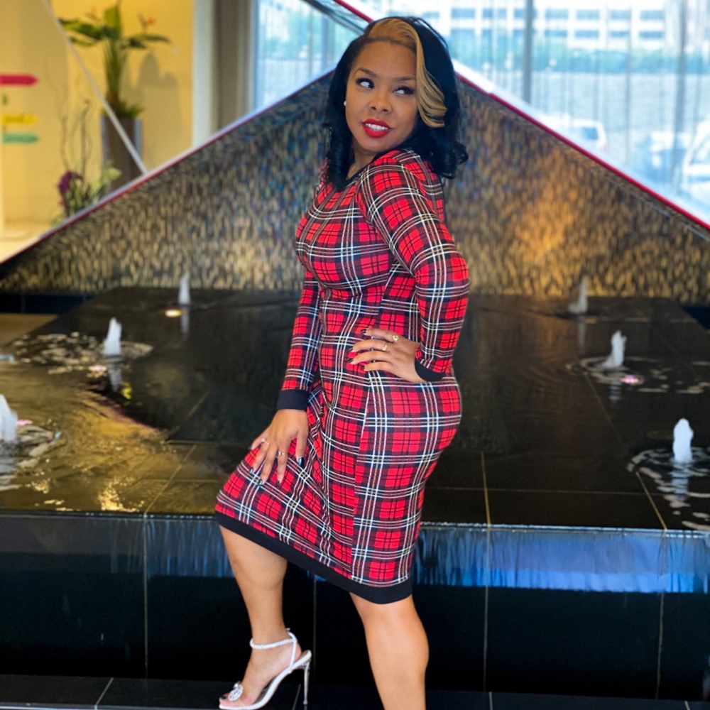 PLAID DRESS
